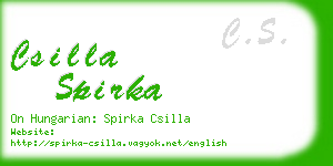 csilla spirka business card